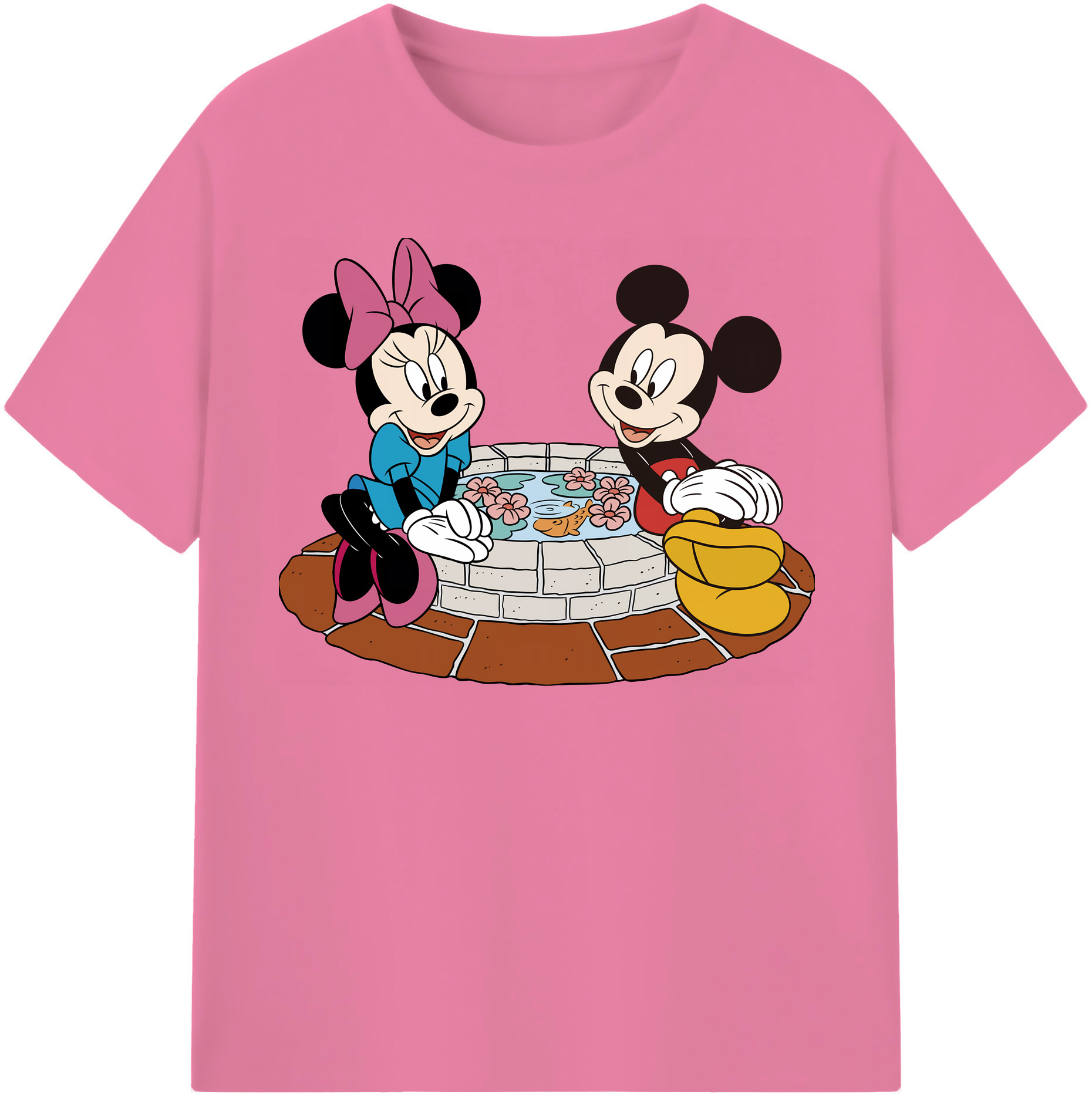 （画像用） ミッキーマウス Mickey Mouse 綿100％半袖Tシャツ（フロントプリント）